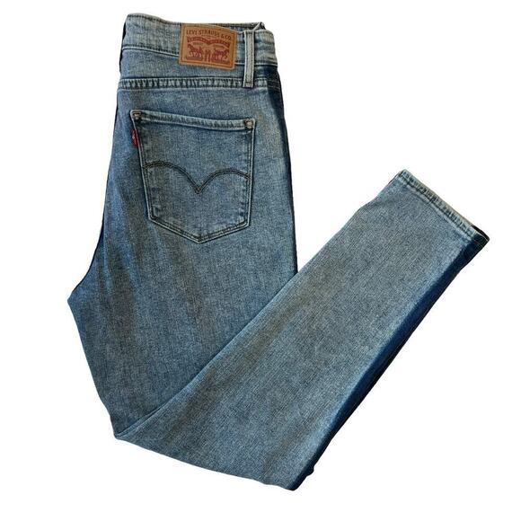 Levi's 721 High Rise Skinny Crop Acid Wash Denim Size 31 - Picture 6 of 6